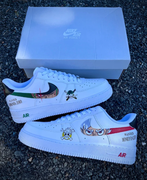 WHITE LUFFY SNEAKERS