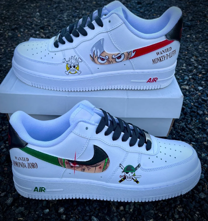 WHITE LUFFY SNEAKERS