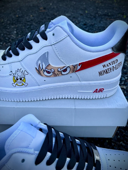 WHITE LUFFY SNEAKERS